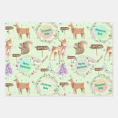 ベビー初めてのクリスマストナカイ追加ベビー名 ラッピングペーパーシート (正面2)
