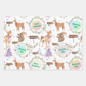 ベビー初めてのクリスマストナカイ追加ベビー名 ラッピングペーパーシート (正面3)