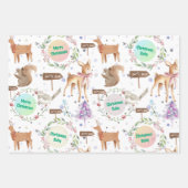 ベビー初めてのクリスマストナカイ追加ベビー名 ラッピングペーパーシート (正面)