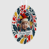 ベビー初めてのクリスマストリコラーリース オーナメント (正面)