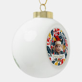 ベビー初めてのクリスマストリコラーリース セラミックボールオーナメント (左)