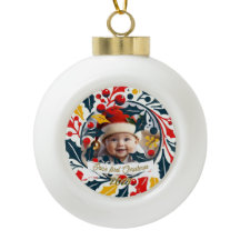 ベビー初めてのクリスマストリコラーリース