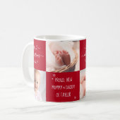 ベビー初めてのクリスマスニューマザーパパ4フォトカスタム コーヒーマグカップ (正面左)