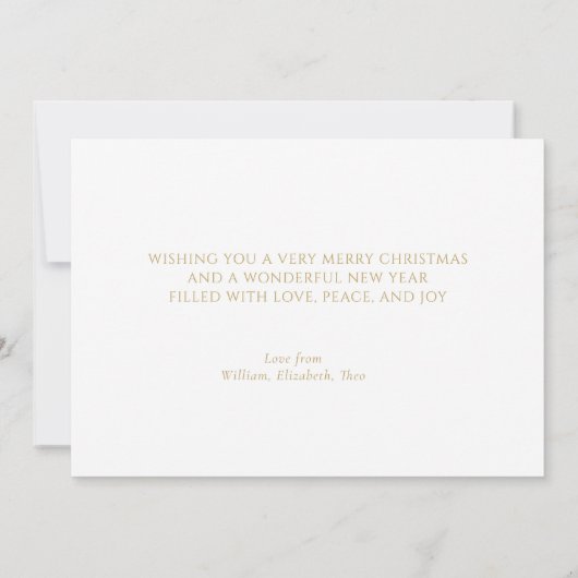 ベビー初めてのクリスマスバンドルJoyフローラ金ゴールド シーズンカード (裏面)