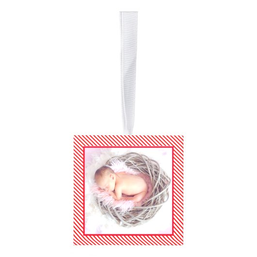 ベビー初めてのクリスマスパーソナライズされたオーナメント キューブオーナメント (右)