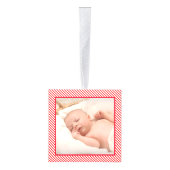 ベビー初めてのクリスマスパーソナライズされたオーナメント キューブオーナメント (右)