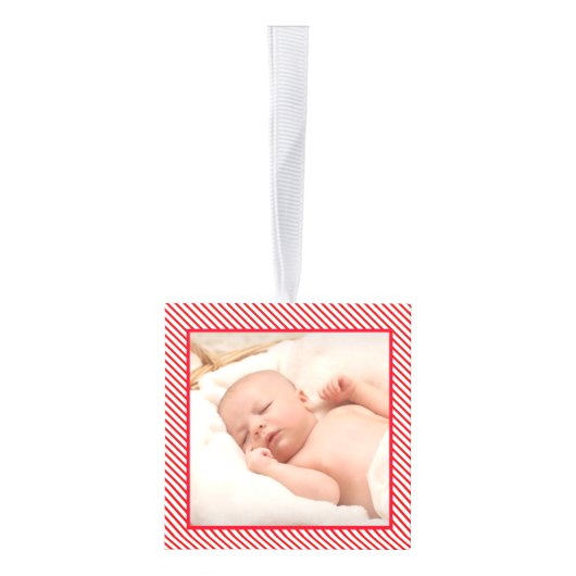 ベビー初めてのクリスマスパーソナライズされたオーナメント キューブオーナメント (右)