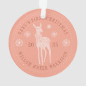 ベビー初めてのクリスマスパーソナライズされたKeepsake オーナメント (裏面)