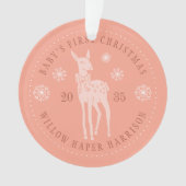 ベビー初めてのクリスマスパーソナライズされたKeepsake オーナメント (正面)