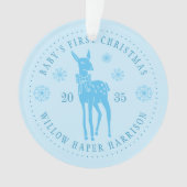 ベビー初めてのクリスマスパーソナライズされたKeepsake オーナメント (正面)