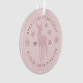 ベビー初めてのクリスマスパーソナライズされたKeepsake オーナメント (正面)