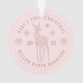 ベビー初めてのクリスマスパーソナライズされたKeepsake オーナメント (裏面)