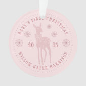 ベビー初めてのクリスマスパーソナライズされたKeepsake オーナメント (正面)