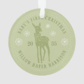 ベビー初めてのクリスマスパーソナライズされたKeepsake オーナメント (裏面)