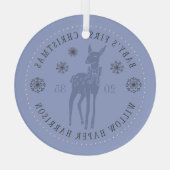ベビー初めてのクリスマスパーソナライズされたKeepsake ガラスオーナメント (裏面)