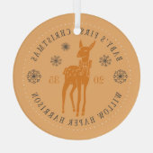 ベビー初めてのクリスマスパーソナライズされたKeepsake ガラスオーナメント (裏面)