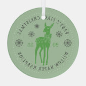 ベビー初めてのクリスマスパーソナライズされたKeepsake ガラスオーナメント (裏面)