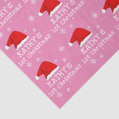 ベビー初めてのクリスマスピンクサンタハットスノーフレーク 薄葉紙 (詳細)