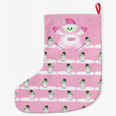 ベビー初めてのクリスマスピンク ラージクリスマスストッキング (裏面)