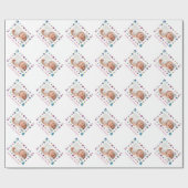 ベビー初めてのクリスマスファミリの写真をカスタマイズ可能 ラッピングペーパー (フラット)