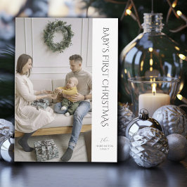 ベビー初めてのクリスマスファミリーフォト シーズンカード