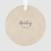 ベビー初めてのクリスマスファミリー写真 オーナメント (裏面)