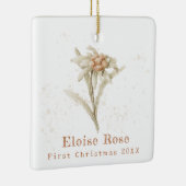 ベビー初めてのクリスマスフォトエーデルワイス セラミックオーナメント (右)