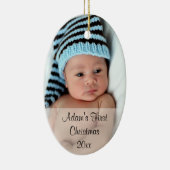 ベビー初めてのクリスマスフォトオーナメント セラミックオーナメント (右)