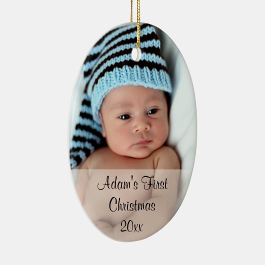 ベビー初めてのクリスマスフォトオーナメント セラミックオーナメント (右)