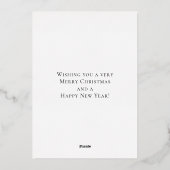 ベビー初めてのクリスマスフォトオーバーレイ実在 箔シーズンカード (裏面)