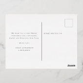 ベビー初めてのクリスマスフォトオーバーレイ実在 箔シーズンポストカード (裏面)