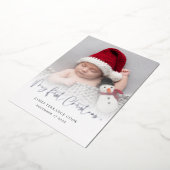 ベビー初めてのクリスマスフォトオーバーレイ誕生F 箔シーズンカード (回転した状態)