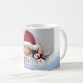 ベビー初めてのクリスマスフォトオーバーレイ コーヒーマグカップ (正面右)