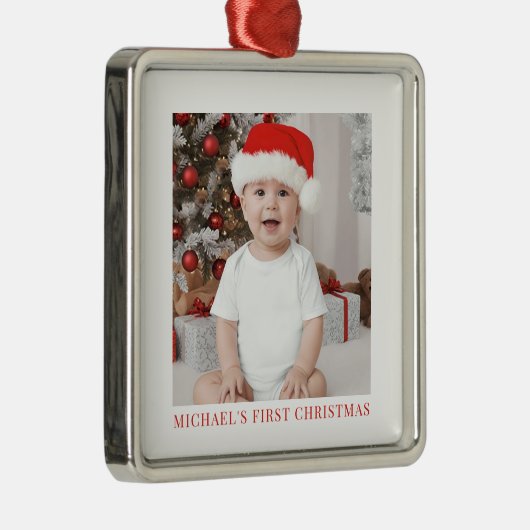 ベビー初めてのクリスマスフォトキープサケ メタルオーナメント (右)