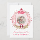 ベビー初めてのクリスマスフォトクリスマスカード (正面)