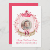 ベビー初めてのクリスマスフォトクリスマスカード (正面/裏面)