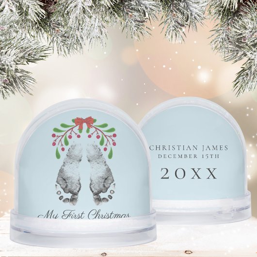 ベビー初めてのクリスマスフォトスノーグローブ