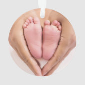 ベビー初めてのクリスマスフォトスノーフレーク オーナメント (裏面)