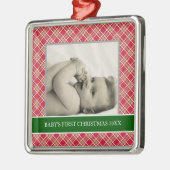 ベビー初めてのクリスマスフォトホリデーオーナメント メタルオーナメント (左)