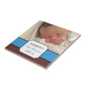 ベビー初めてのクリスマスブルーリボンストライプキープサウ タイル (側面)