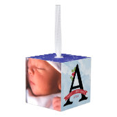 ベビー初めてのクリスマスブロックオーナメント キューブオーナメント (裏面アングル)