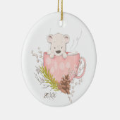 ベビー初めてのクリスマスベア セラミックオーナメント (右)
