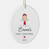 ベビー初めてのクリスマスベビーガール セラミックオーナメント (右)