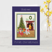 ベビー初めてのクリスマスベビーツリー&ルーム カード (黄色い花)