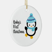 ベビー初めてのクリスマスペンギン セラミックオーナメント (右)