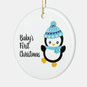 ベビー初めてのクリスマスペンギン セラミックオーナメント (左)