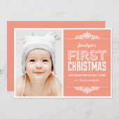 ベビー初めてのクリスマスホリデーカード – サケ シーズンカード (正面/裏面)