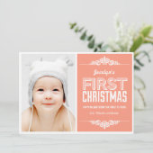 ベビー初めてのクリスマスホリデーカード – サケ シーズンカード (スタンド正面)