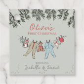 ベビー初めてのクリスマスホリデーシーズンギフトラベル フェイバータグ (正面)