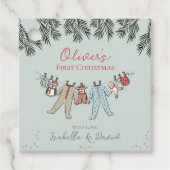 ベビー初めてのクリスマスホリデーシーズンギフトラベル フェイバータグ (正面)